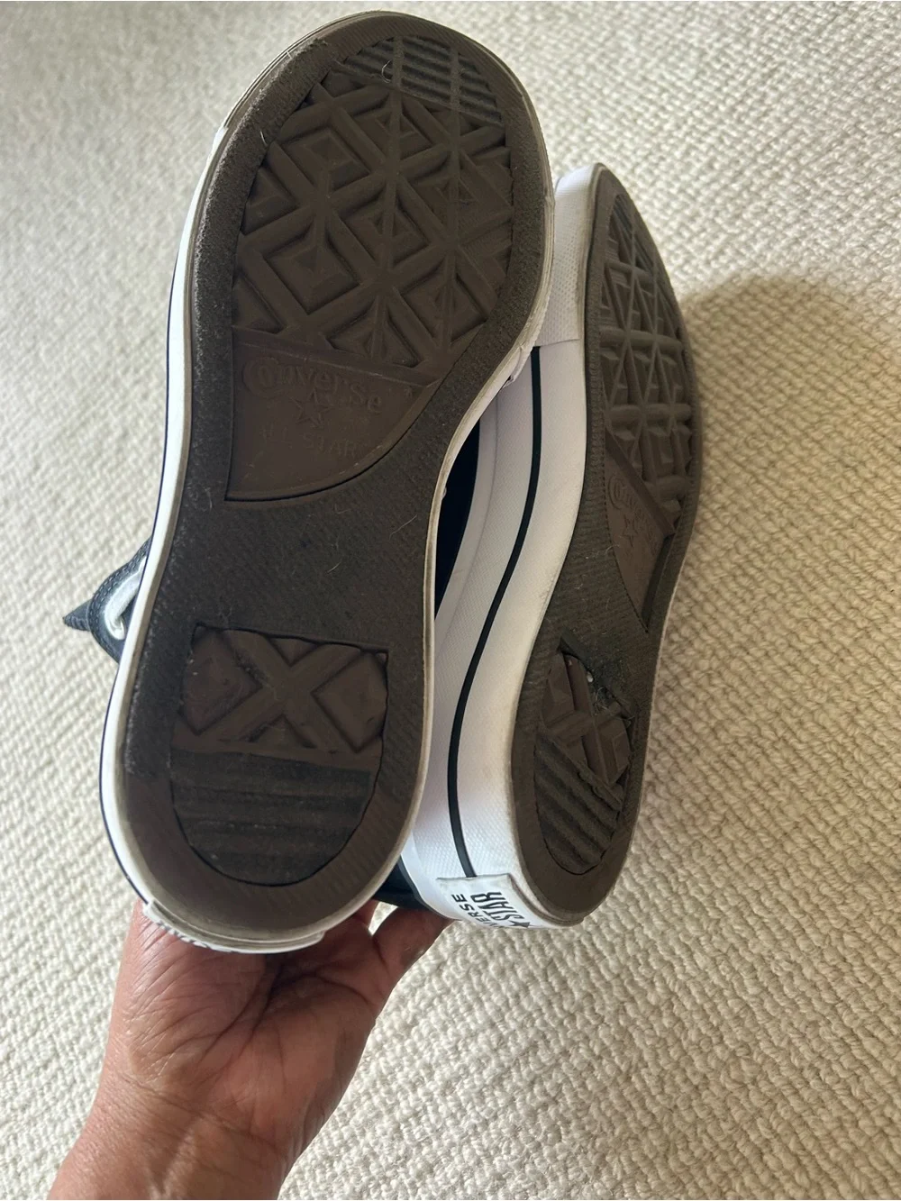 Converse Black and White High-Top Canvas Sneakers
